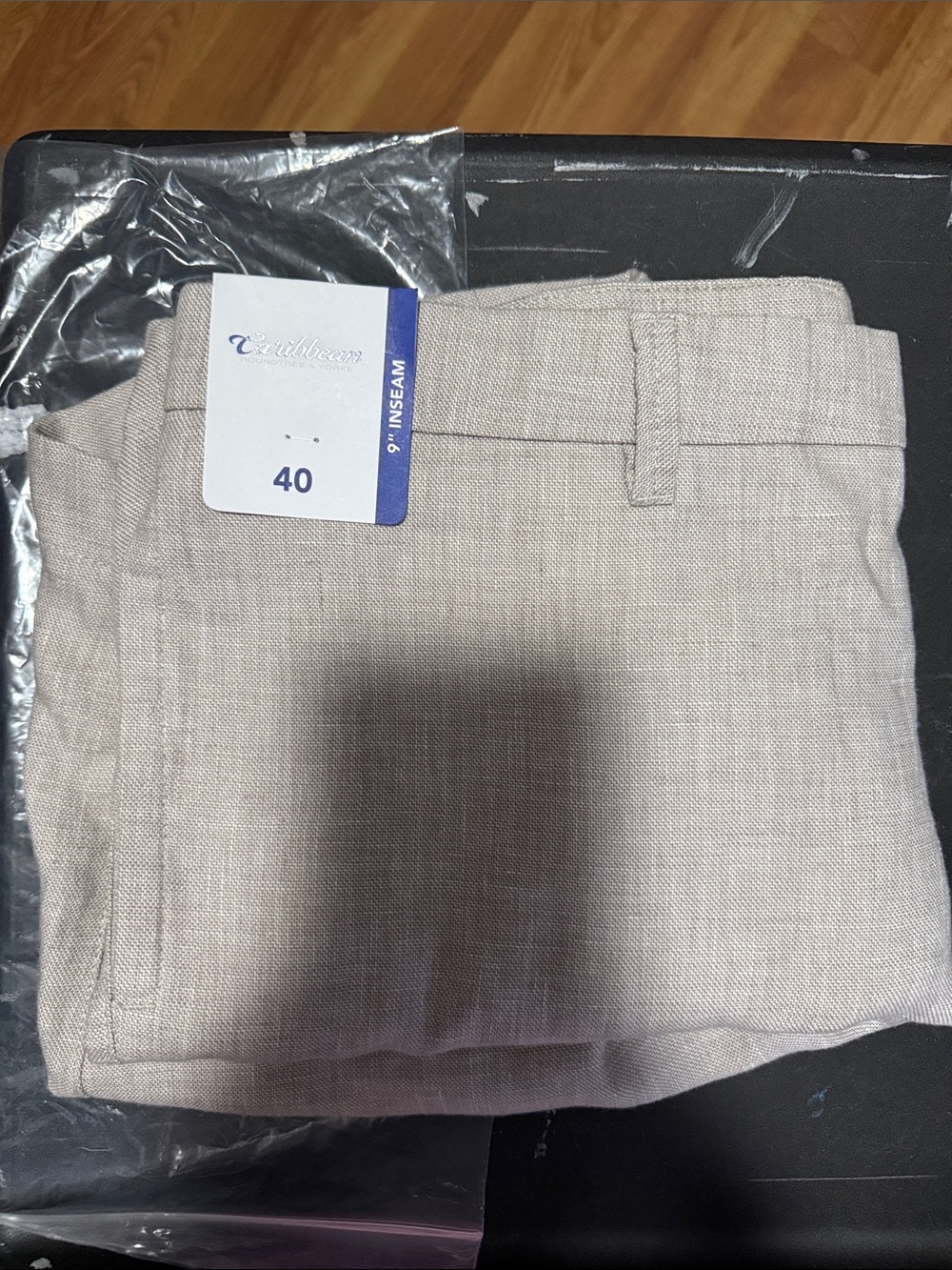 Caribbean Men's Light Beige Linen-Blend Chinos
